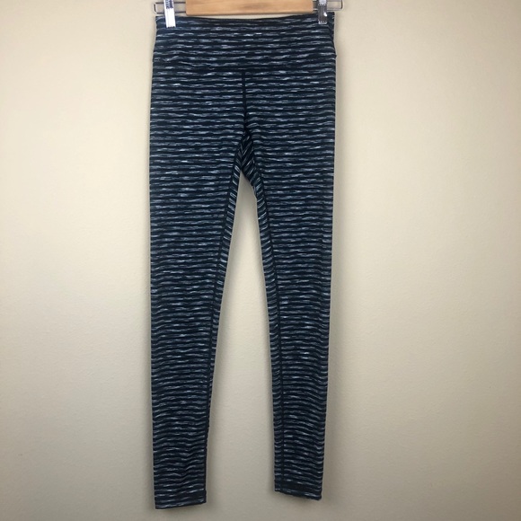 Zella striped full length leggings yoga exercises soft XS - Picture 1 of 6